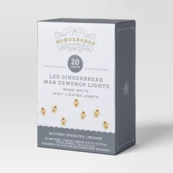 20ct LED Battery Operated Christmas Gingerbread Man Dew Drop Lights Warm White With Silver Wire - Wondershop™ -Christmas Sale Store GUEST 91616025 64c9 4452 a500 67181dab46f0