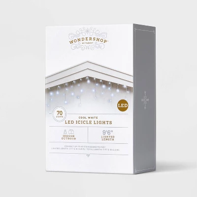 70ct LED Christmas Icicle Lights With White Wire - Wondershop™ 3 70ct LED Christmas Icicle Lights With White Wire - Wondershop™ - Image 3