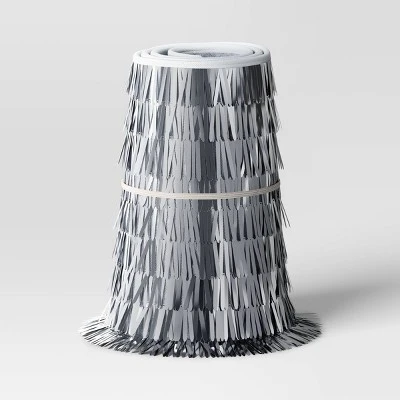 Christmas Mirrored Metallic Fringe Fabric Tree Collar Silver - Wondershop™ 2 Christmas Mirrored Metallic Fringe Fabric Tree Collar Silver - Wondershop™ - Image 2