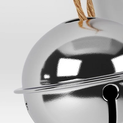 4ct Christmas Jingle Bell Christmas Ornament Set Shinny Silver - Wondershop™ 2 4ct Christmas Jingle Bell Christmas Ornament Set Shinny Silver - Wondershop™ - Image 2