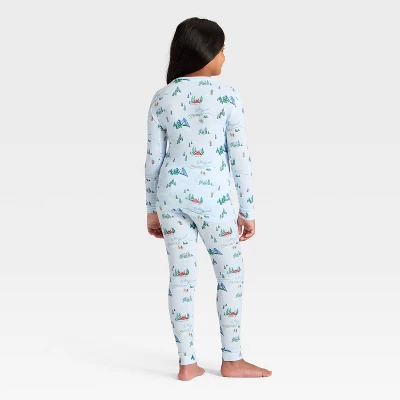 Kids' "Tis The Ski-son!" Cozy Knit Long Sleeve Shirt And Pants Holiday Matching Family Pajama Set - Wondershop™ Blue 1 Kids' "Tis The Ski-son!" Cozy Knit Long Sleeve Shirt And Pants Holiday Matching Family Pajama Set - Wondershop™ Blue