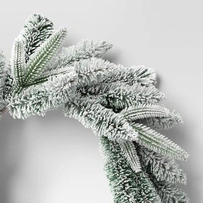20" Flocked Pine Artificial Christmas Wreath - Wondershop™ 2 20" Flocked Pine Artificial Christmas Wreath - Wondershop™ - Image 2