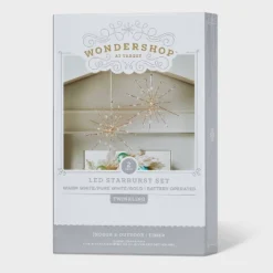 2pc 12" LED Twinkling Starburst Christmas Novelty Sculpture Light White With Gold Wire - Wondershop™ 5 2pc 12" LED Twinkling Starburst Christmas Novelty Sculpture Light White With Gold Wire - Wondershop™ -Christmas Sale Store GUEST 9e355372 5f86 4827 a9eb 2b78d2e58bd6