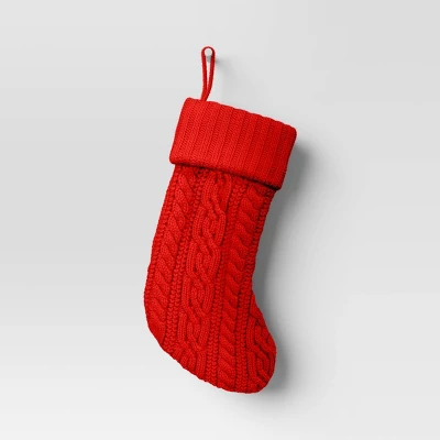 20" Cable Knit Christmas Stocking - Wondershop™ 5 20" Cable Knit Christmas Stocking - Wondershop™ - Image 5