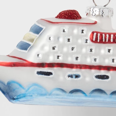 Glass Cruise Ship Christmas Tree Ornament - Wondershop™ 2 Glass Cruise Ship Christmas Tree Ornament - Wondershop™ - Image 2