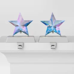 2pk Christmas Lit Iridescent Star Stocking Holder - Wondershop™ -Christmas Sale Store GUEST a49ff8d4 0d33 4ed5 a4e8 322a795d2ed5