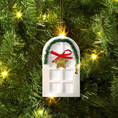 Christmas Wood Door Ornament White - Wondershop™ 1 Christmas Wood Door Ornament White - Wondershop™