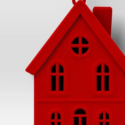 Christmas Metal Red House Ornament - Wondershop™ 2 Christmas Metal Red House Ornament - Wondershop™ - Image 2