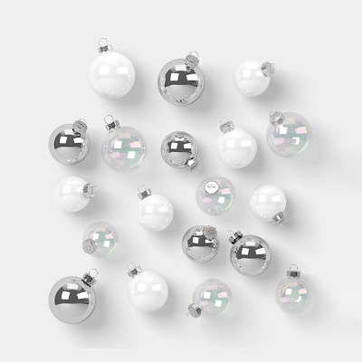 42pc Round Glass Christmas Tree Ornament Set - Wondershop™ 12 42pc Round Glass Christmas Tree Ornament Set - Wondershop™ - Image 12