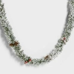 30ct LED Dewdrop With Flocked Greenery Christmas Indoor Novelty String Lights Warm White With Silver Wire - Wondershop™ -Christmas Sale Store GUEST a7cd786e ac49 4828 a61d 6f6e6eac73ec