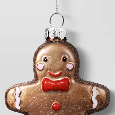 Christmas Glass Gingerbread Man Ornament - Wondershop™ 2 Christmas Glass Gingerbread Man Ornament - Wondershop™ - Image 2