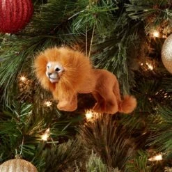 Faux Fur Lion Christmas Tree Ornament - Wondershop™