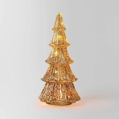 14" Christmas Mercury Lit Glass Tiered Tree Decor - Wondershop™ 4 14" Christmas Mercury Lit Glass Tiered Tree Decor - Wondershop™ - Image 4