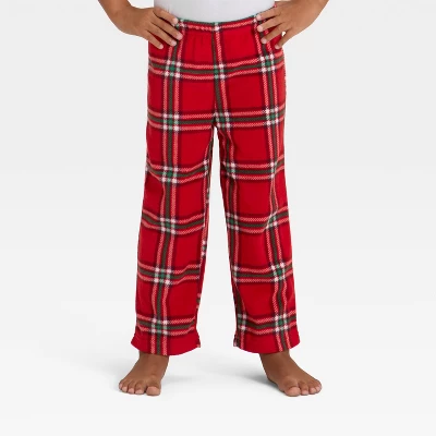 Toddler Plaid Microfleece Holiday Matching Family Pajama Pants - Wondershop™ Red 1 Toddler Plaid Microfleece Holiday Matching Family Pajama Pants - Wondershop™ Red