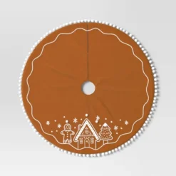 48" Christmas Gingerbread Scene Tree Skirt Brown - Wondershop™ -Christmas Sale Store GUEST b56f708a 8c71 4052 94ab 36a281960a56