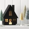 9" Lit Metal House Christmas Village Building - Wondershop™ Black: Battery-Powered Indoor Decorative Object -Christmas Sale Store GUEST b84fe4d4 a506 4b73 9adb 0e8524491dab
