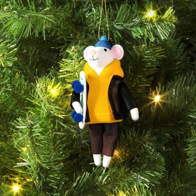 Christmas Felted Wool Skateboarder Mouse Ornament - Wondershop™ 1 Christmas Felted Wool Skateboarder Mouse Ornament - Wondershop™