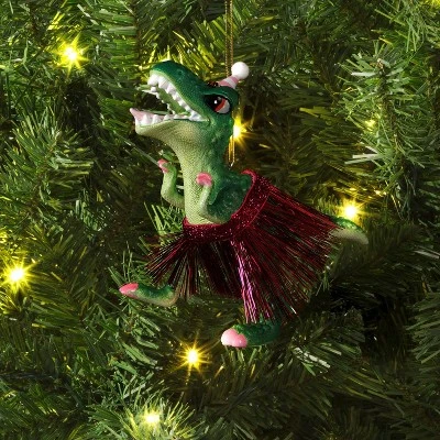 Christmas Tinsel Skirt Dino Ornament - Wondershop™ 1 Christmas Tinsel Skirt Dino Ornament - Wondershop™
