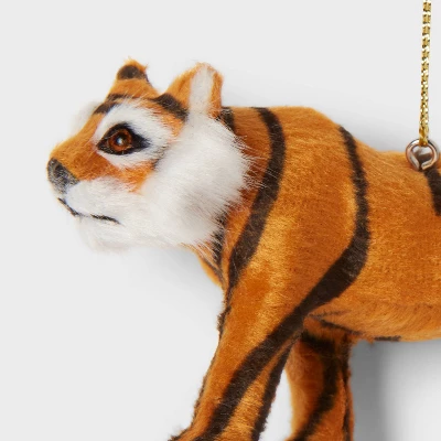 Faux Fur Tiger Christmas Tree Ornament - Wondershop™ 2 Faux Fur Tiger Christmas Tree Ornament - Wondershop™ - Image 2