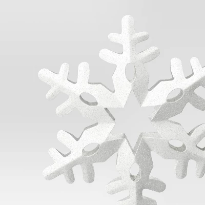 14" Metal Snowflake Christmas Tree Topper White - Wondershop™: Traditional Indoor Decor: Traditional Indoor Decor 2 14" Metal Snowflake Christmas Tree Topper White - Wondershop™: Traditional Indoor Decor: Traditional Indoor Decor - Image 2