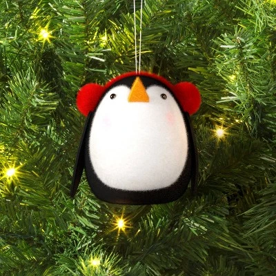 Christmas Felted Wool Penguin Ornament With Earmuffs - Wondershop™ 1 Christmas Felted Wool Penguin Ornament With Earmuffs - Wondershop™