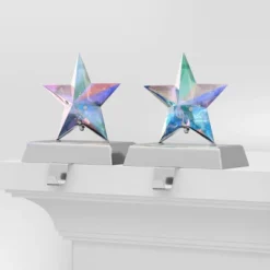 2pk Christmas Lit Iridescent Star Stocking Holder - Wondershop™ -Christmas Sale Store GUEST cb3365da f1ca 4466 86c8 110838c14d11