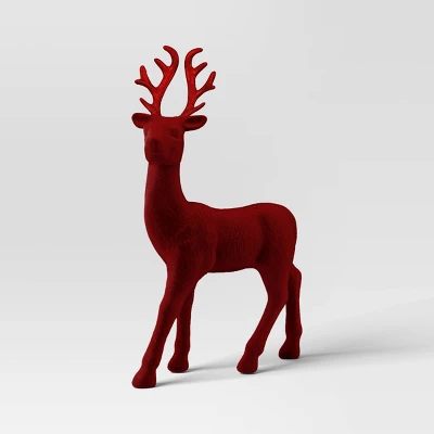 12" Christmas Flocked Standing Deer Decor - Wondershop™ 3 12" Christmas Flocked Standing Deer Decor - Wondershop™ - Image 3