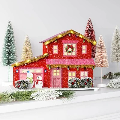 Christmas Glitter House Red - Wondershop™ 1 Christmas Glitter House Red - Wondershop™