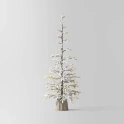 Pre-lit Flocked Balsam Fir Artificial Christmas Tree With Basket Base Warm White LED Lights - Wondershop™ -Christmas Sale Store GUEST d4219e56 fff0 41b0 819c 2e1b4e0aa10b