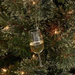 White Wine Glass Christmas Tree Ornament - Wondershop™