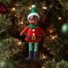 Fabric Elf Child With Braids And Green Hat Christmas Tree Ornament - Wondershop™: Indoor Use, No Battery Required -Christmas Sale Store GUEST da641ed1 9938 446c bd4a 24f22fed7942