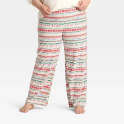 Women's "Let It Snow" Fair Isle Microfleece Holiday Matching Family Pajama Pants - Wondershop™ Cream -Christmas Sale Store GUEST dbe3a0d7 aa19 4b15 8ec3 d3d443c59038