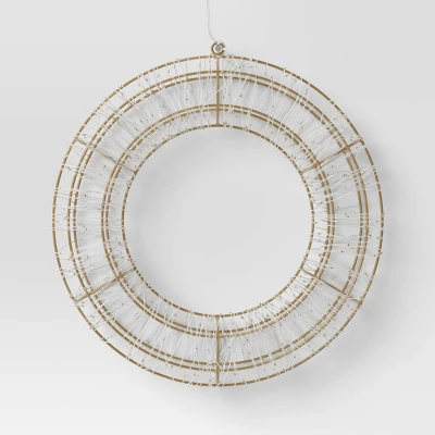 LED High Density Champagne Metal Wreath Christmas Novelty Silhouette Lights With White Color Light Bulb - Wondershop™ 2 LED High Density Champagne Metal Wreath Christmas Novelty Silhouette Lights With White Color Light Bulb - Wondershop™ - Image 2