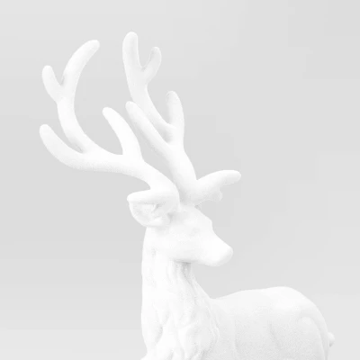 10.25" Christmas Flocked Sitting Deer White - Wondershop™ 2 10.25" Christmas Flocked Sitting Deer White - Wondershop™ - Image 2