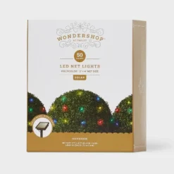 3'x4' 50ct Solar LED Christmas Net Lights With Green Wire - Wondershop™ -Christmas Sale Store GUEST e2508e75 2ec5 4821 9632 550fcb4954cf