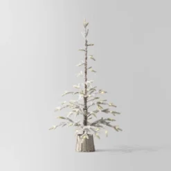 Pre-lit Flocked Balsam Fir Artificial Christmas Tree With Basket Base Warm White LED Lights - Wondershop™ -Christmas Sale Store GUEST e56e3be5 fa1d 4302 86d2 1e22da2c0fe1