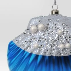 4.25" Christmas Plastic Scallop Ornament Blue - Wondershop™ -Christmas Sale Store GUEST e8b87394 c0f4 483c b036 974bcfc11ffc