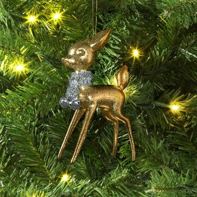 Christmas Plastic Deer Ornament Gold - Wondershop™ 1 Christmas Plastic Deer Ornament Gold - Wondershop™