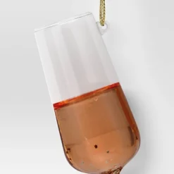 4.5" Christmas Glass Champagne Ornament - Wondershop™ -Christmas Sale Store GUEST f168c8e8 38d2 4630 9cc9 3b9a419aabb6