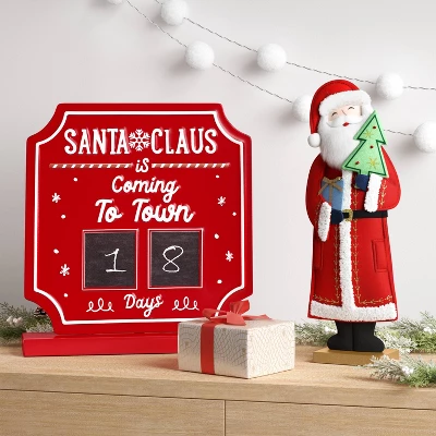 Christmas Santa Claus Is Coming To Town Countdown Sign - Wondershop™ 1 Christmas Santa Claus Is Coming To Town Countdown Sign - Wondershop™