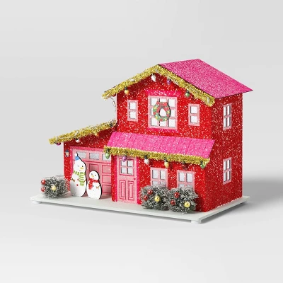 Christmas Glitter House Red - Wondershop™ 2 Christmas Glitter House Red - Wondershop™ - Image 2