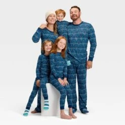 Men's Hanukkah Ribbed Long Sleeve Shirt And Pants Holiday Matching Family Pajama Set - Wondershop™ Blue -Christmas Sale Store GUEST f7e67a46 fc58 4c62 9919 e82cb070c11c 1