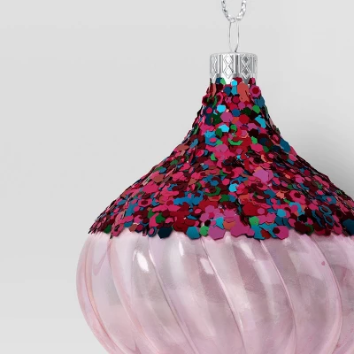 Christmas Swirl Onion Light Pink Ornament - Wondershop™ 2 Christmas Swirl Onion Light Pink Ornament - Wondershop™ - Image 2