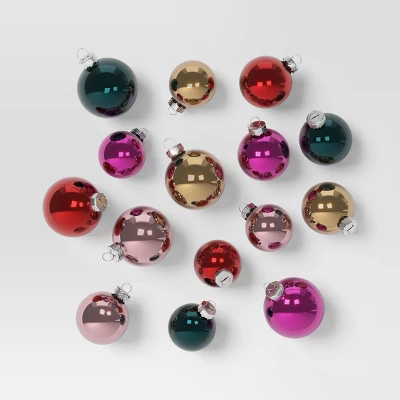 42pc Round Glass Christmas Tree Ornament Set - Wondershop™ 11 42pc Round Glass Christmas Tree Ornament Set - Wondershop™ - Image 11